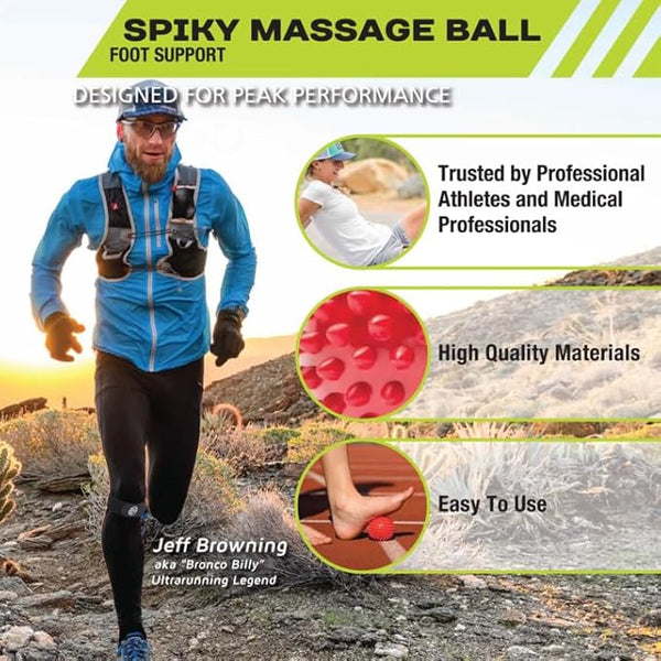 LORDEX Spiky Massage Ball for Muscle Relief and Relaxation